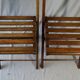 Pair of folding chairs 1950 sitting with blades