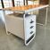 Vintage grey industrial desk in Bauhaus style
