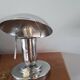 Bauhaus style chrome-plated metal mushroom bedside lamp