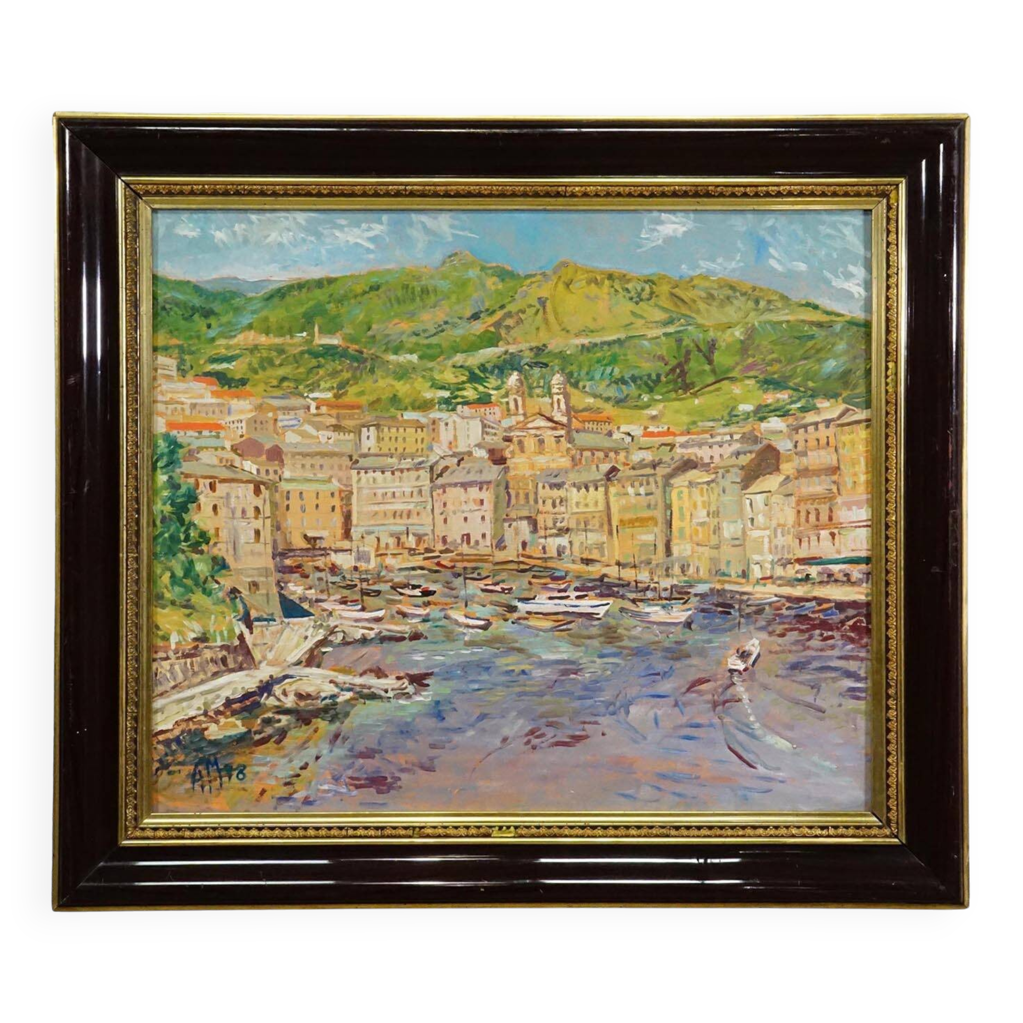Oil painting by Alexander Michael – Bastia, Corsica, 1978