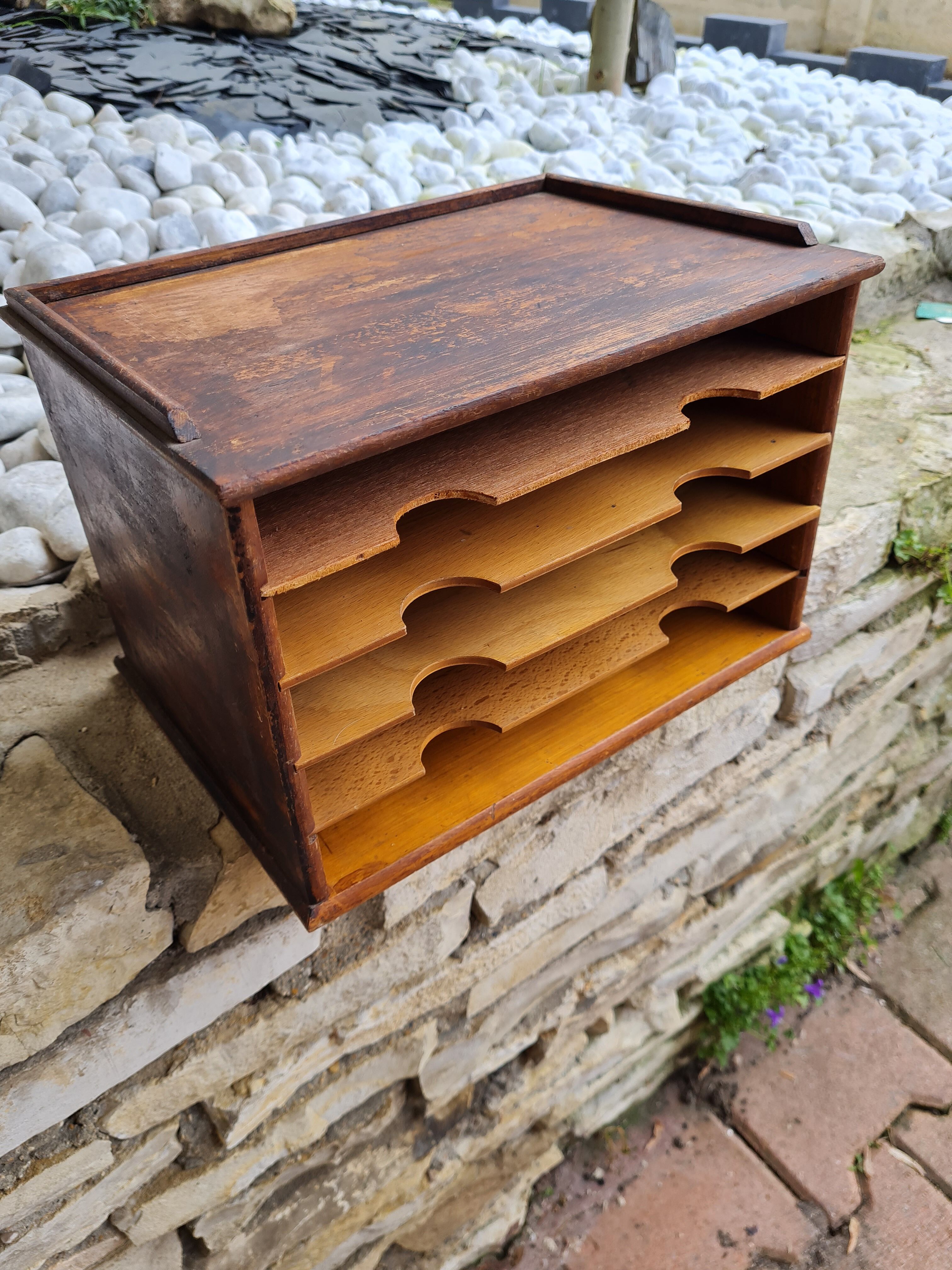 Vintage wooden office sorter 60s