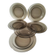6 flat plates Arcoroc in smoked glass Smoke Brown