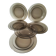 6 flat plates Arcoroc in smoked glass Smoke Brown