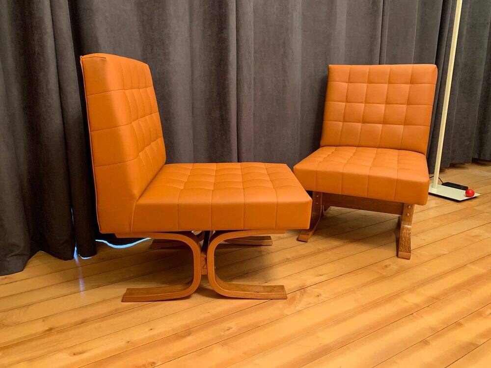 Set of Czechoslovakian armchairs by Ludvik Volak for Drevopodnik Holesov, 1960s
