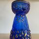 Vase anthropomorphe Hyacinth en verre bleu cobalt et doré