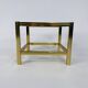 Hollywood Regency Brass and Glass Side Table, 1970s