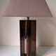 Designer lamp in smoked plexiglass and chromed metal 1970