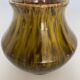 Scandinavian Modern Black and Olive Glazed Ceramic Vase Nittsjö Keramik, 1960s