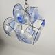 Lampe suspendue Disc bleue transparente Italie