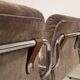 Guido Faleschini Italian Astro Chrome and Taupe Suede Armchairs for i4 Mariani