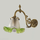 Louis XVI style wall sconce - Chiseled bronze and opaline glass