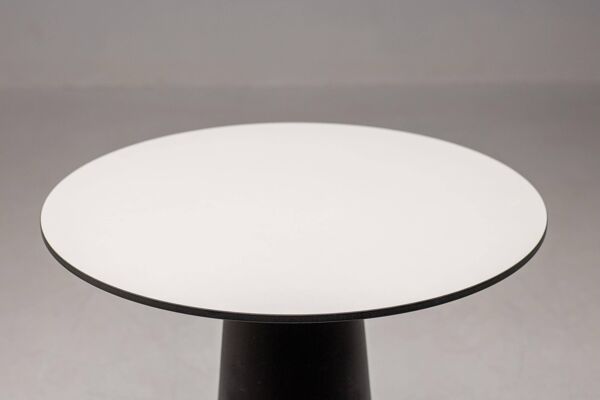 Table à manger Container Marcel Wanders, base noire et plateau blanc