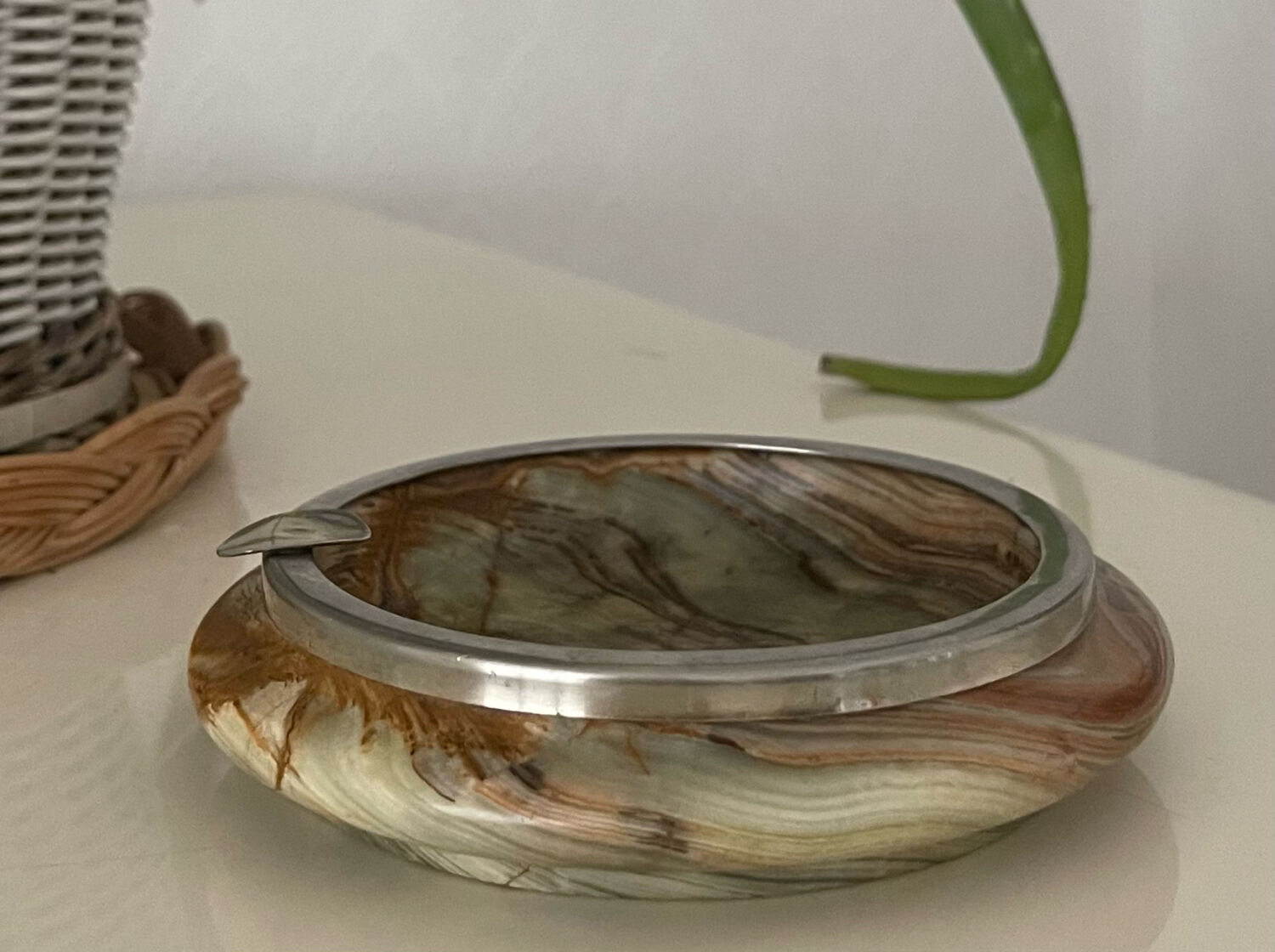 Vintage onyx ashtray