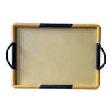 Black and yellow vintage serving tray