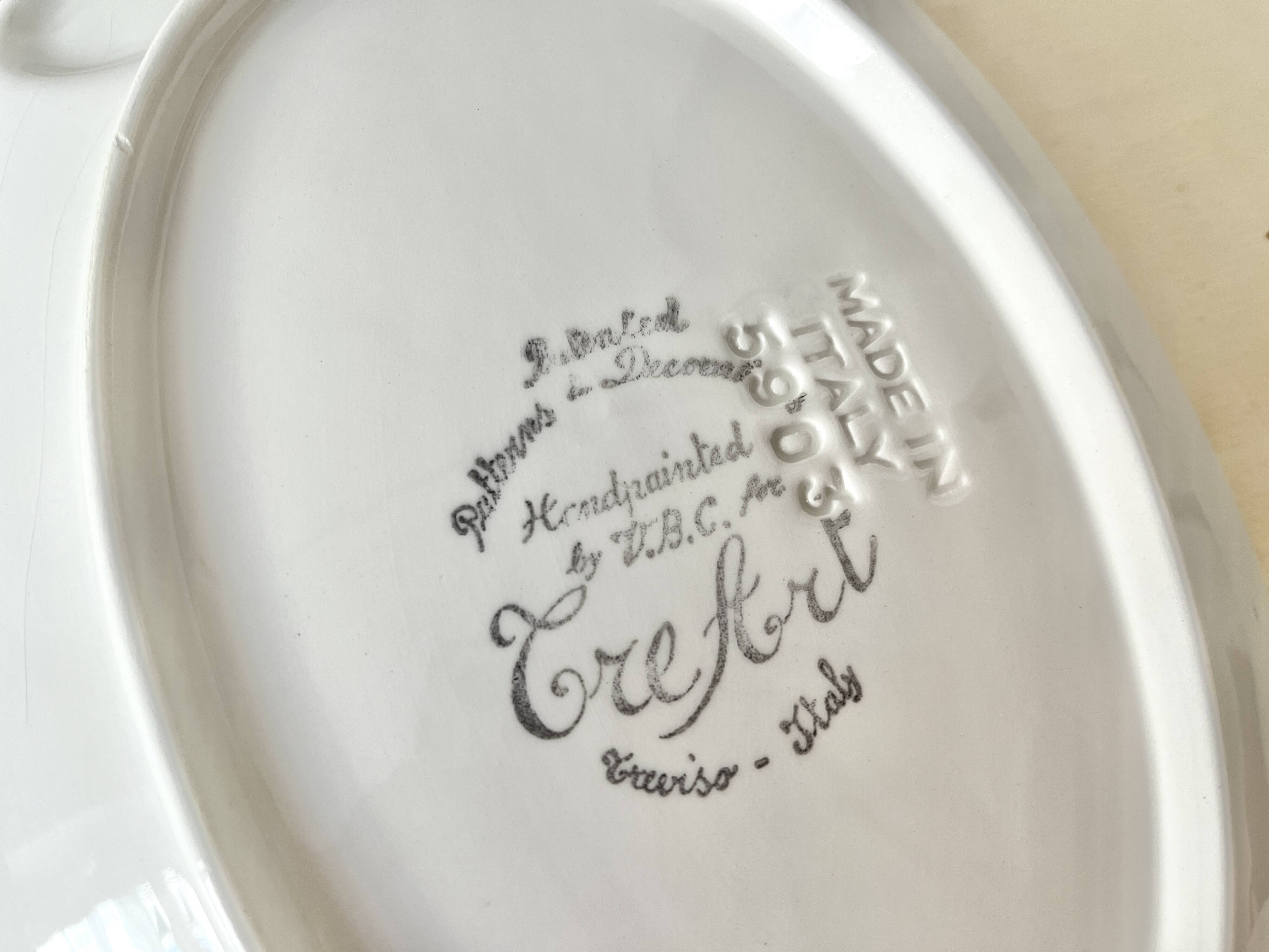 Vintage Italian majolica plates, seafood plates.