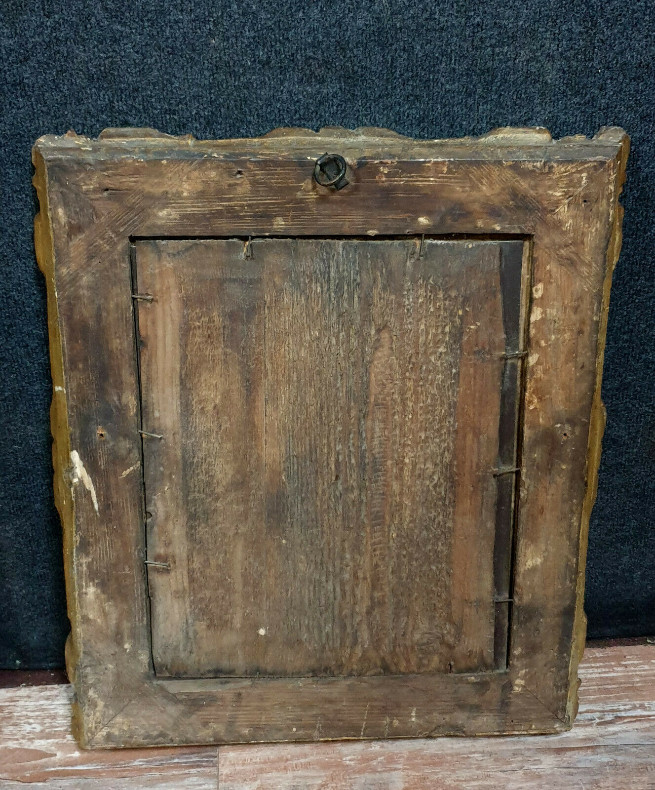 Miroir a pare closes époque régence en bois redoré  époque 1750 circa 60x52cm