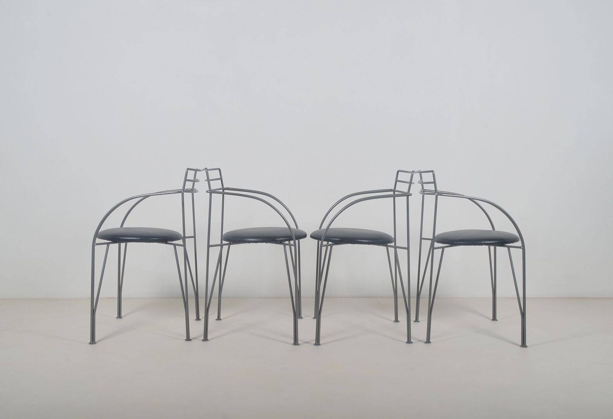 4 Chaises 'Lune d'Argent' dessinées par Pascal Mourgue pour Fermob, 1985