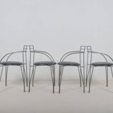 4 Chaises 'Lune d'Argent' dessinées par Pascal Mourgue pour Fermob, 1985