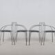 4 Chaises 'Lune d'Argent' dessinées par Pascal Mourgue pour Fermob, 1985