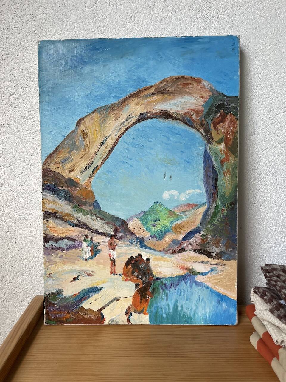Oil on panel Etretat