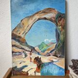 Oil on panel Etretat