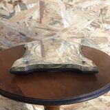 Old beveled Venetian mirror with engraved flower decoration