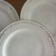 8 flat plates L’Amandinoise French earthenware 1940s/50s