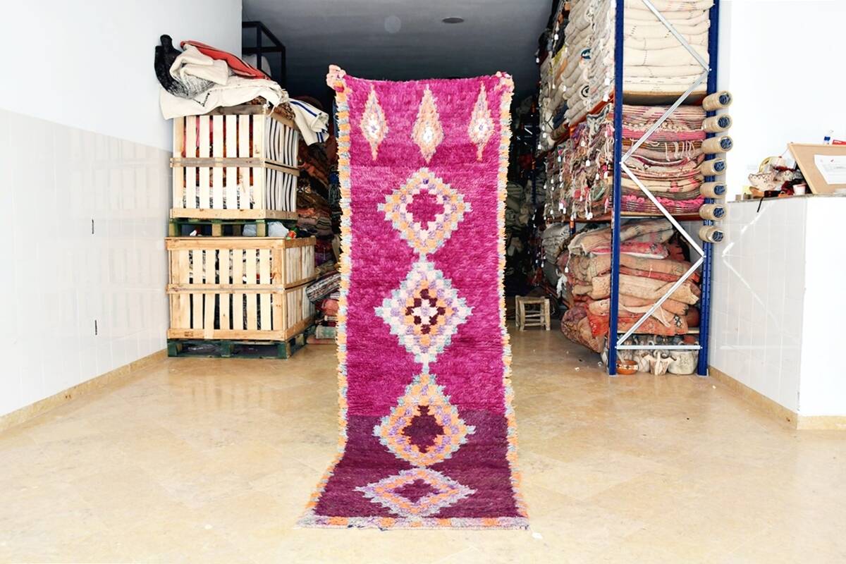 Vintage Berber hallway rug