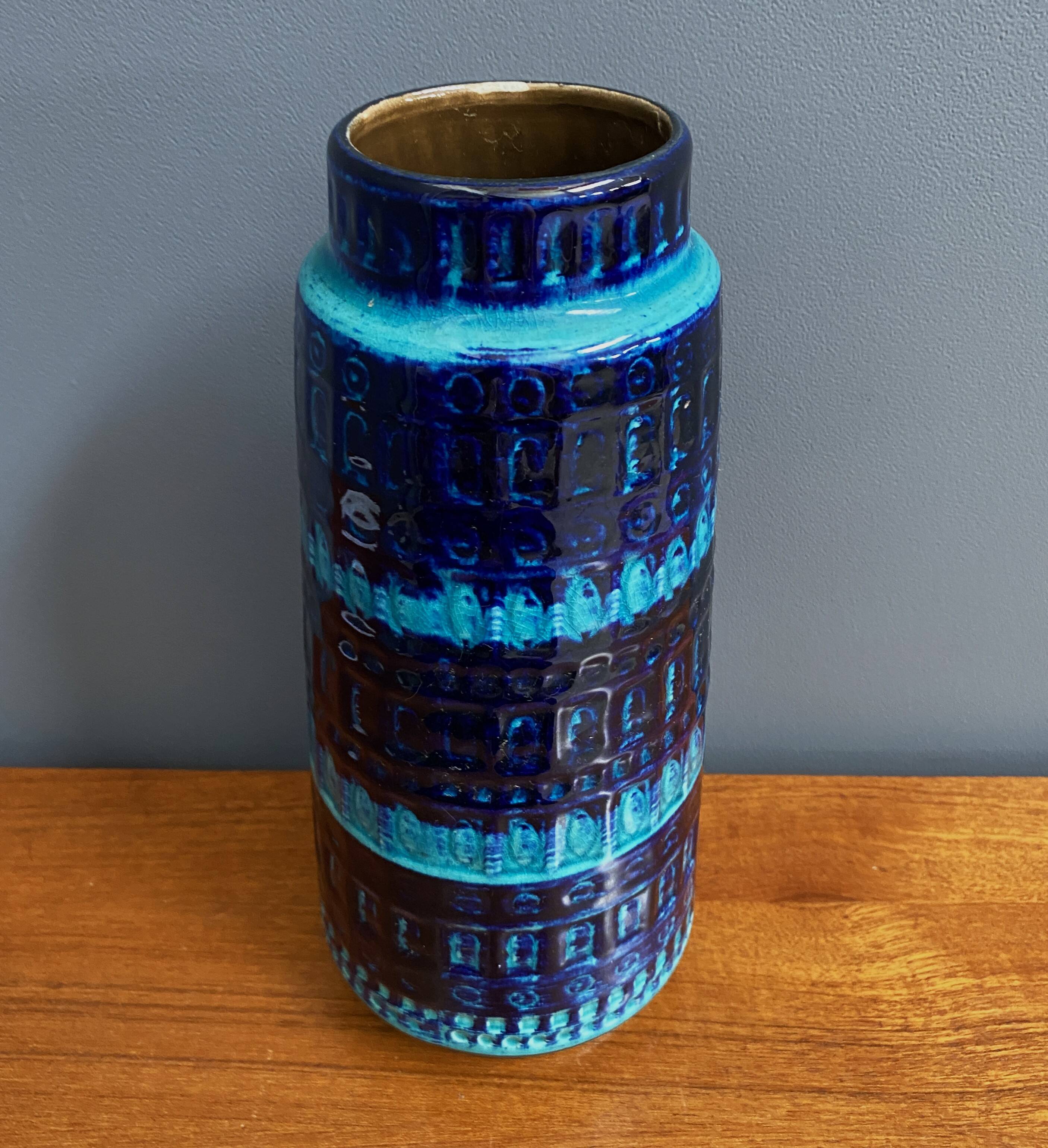 Scheurich blue ceramic vase model 260-30