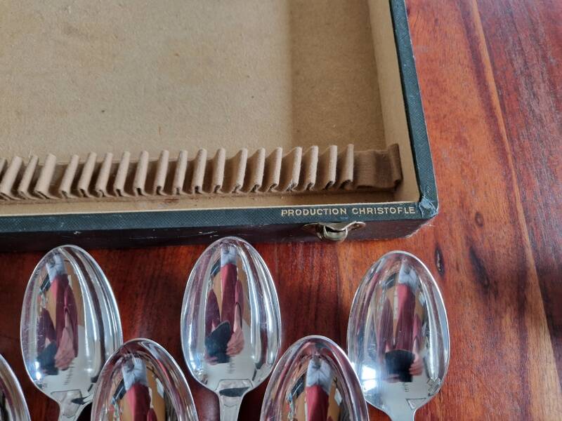 Alfénide, Christofle - 36-piece cutlery set model Pompadour silver-plated metal