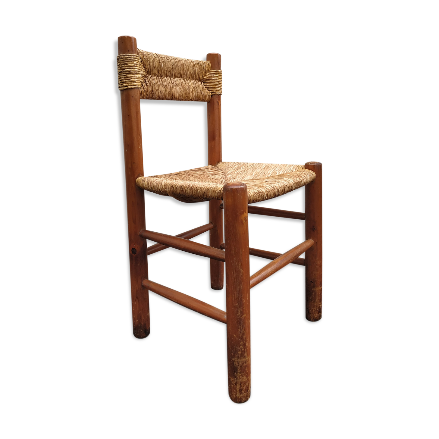 Chair wood and straw 1960