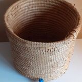 Vintage round straw basket