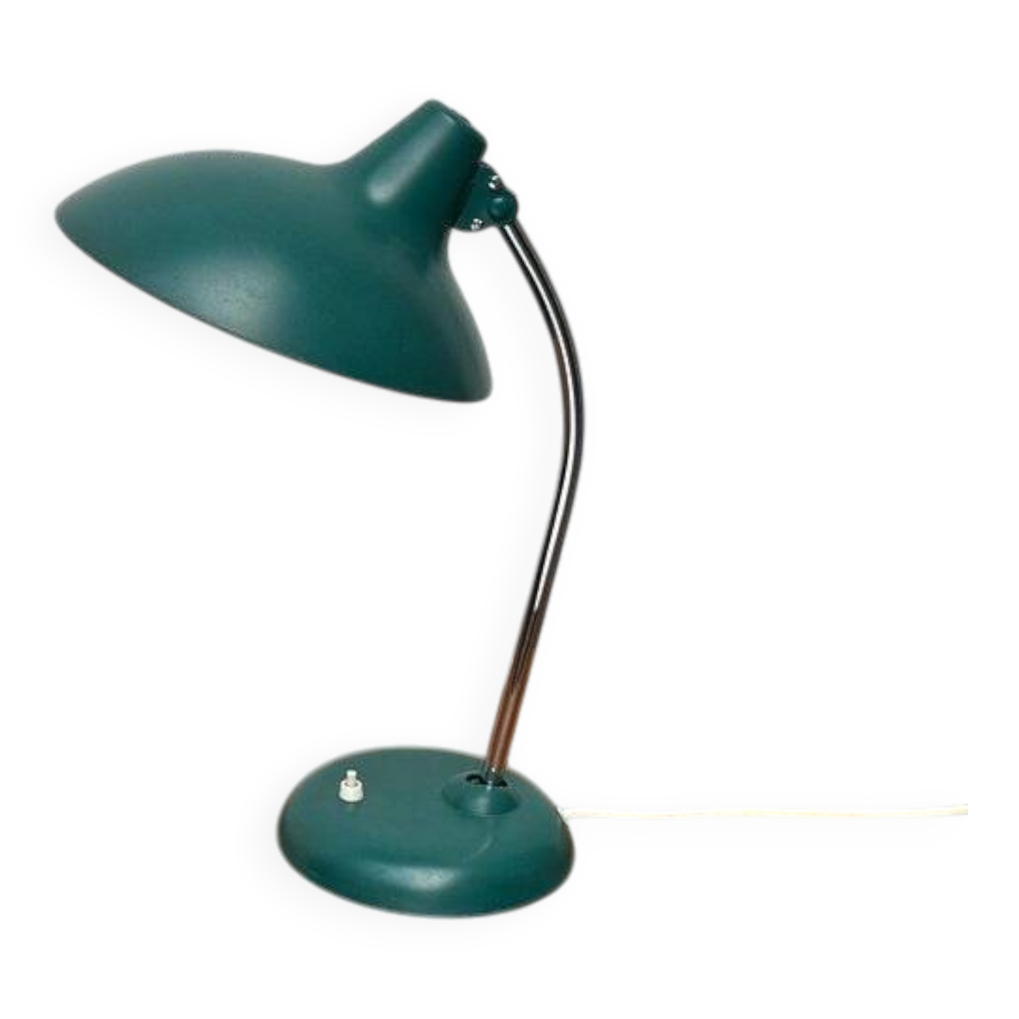 German green table lamp 6786 from the mid-century by Christian Dell for Kaiser Idell, 1960s.