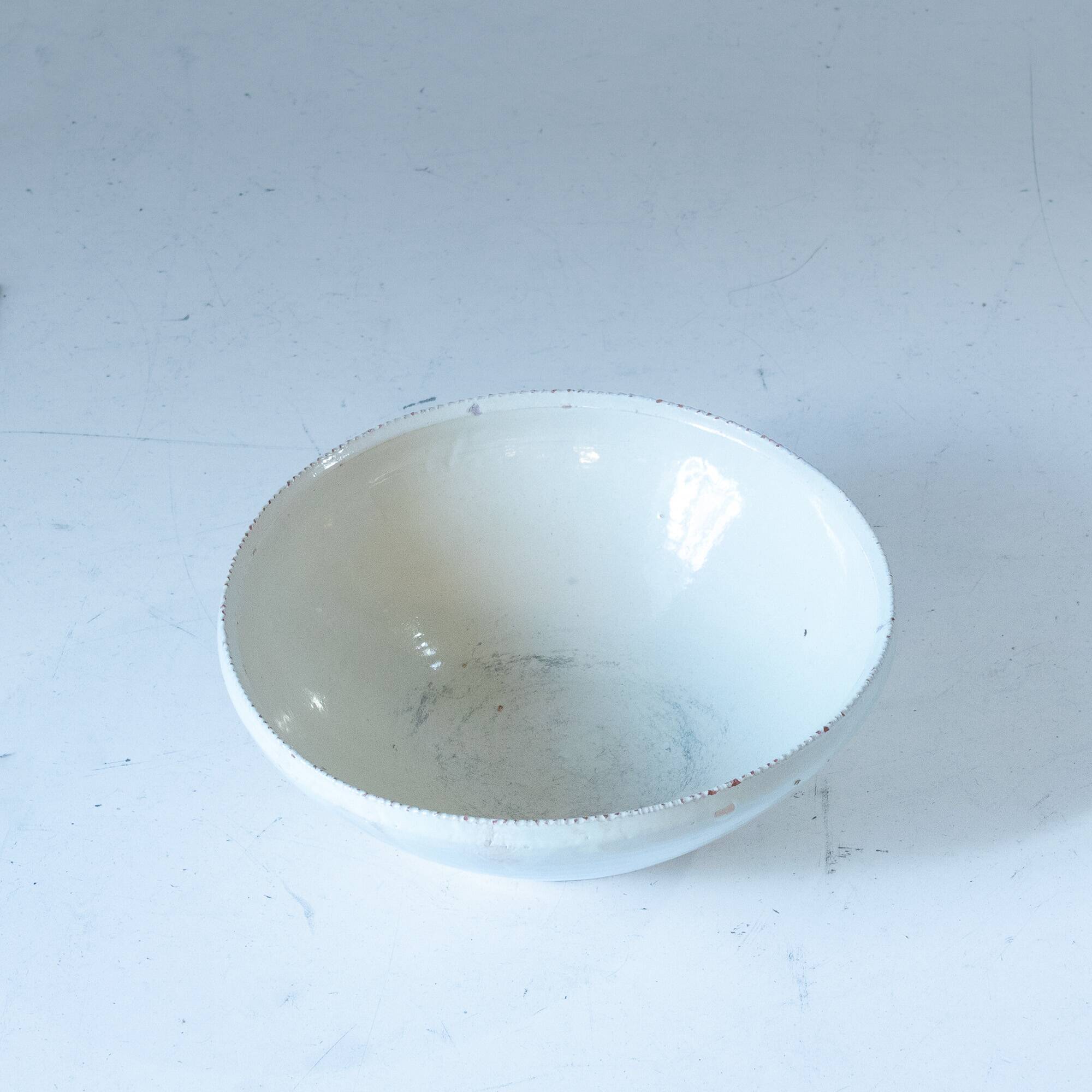 Antique Handmade Ceramic Bowls, Set of Three, Italy 1900 circa