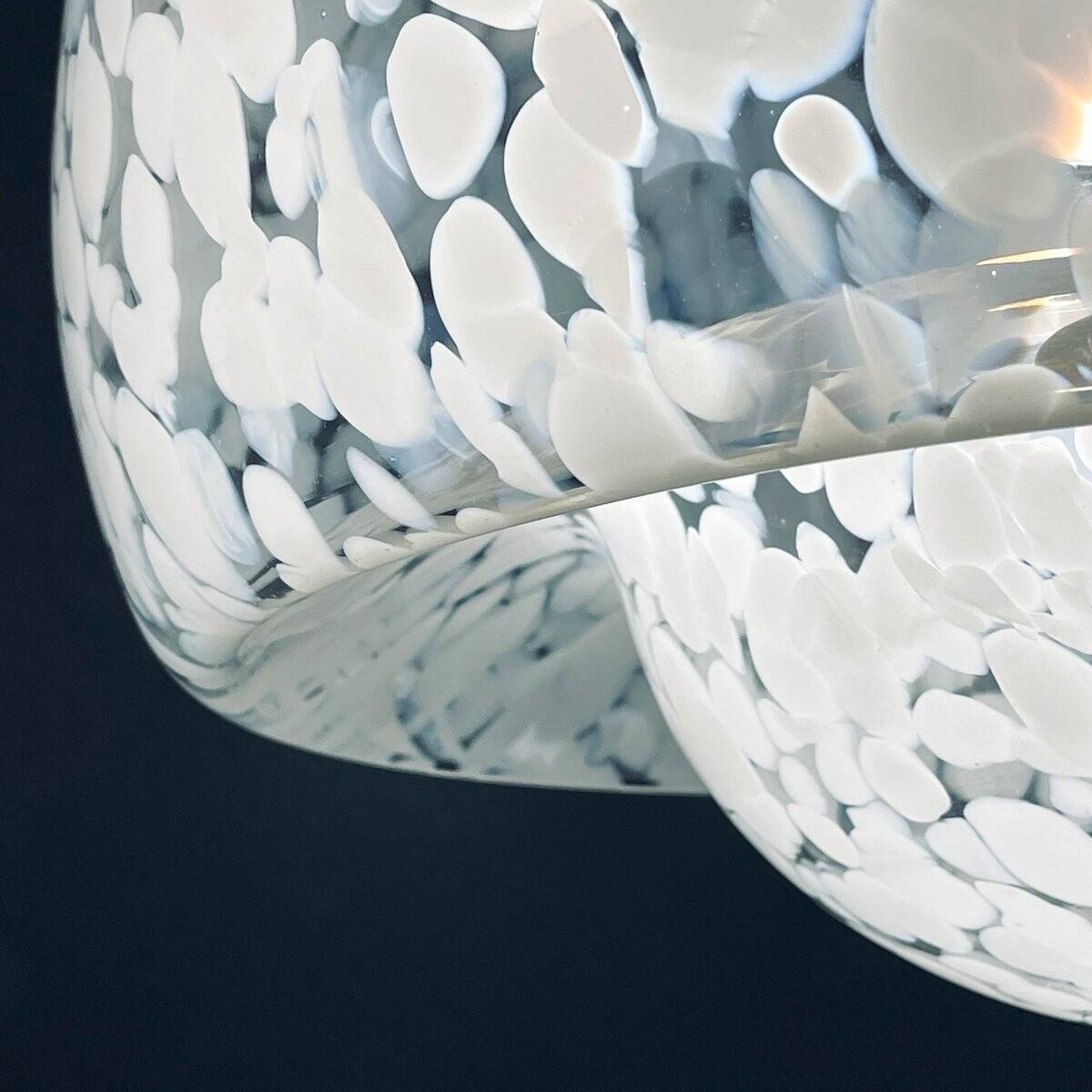 Mid-Century White Murano Suspension, Italy, 1960s