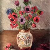 Bouquet d'anémones signé Mougin