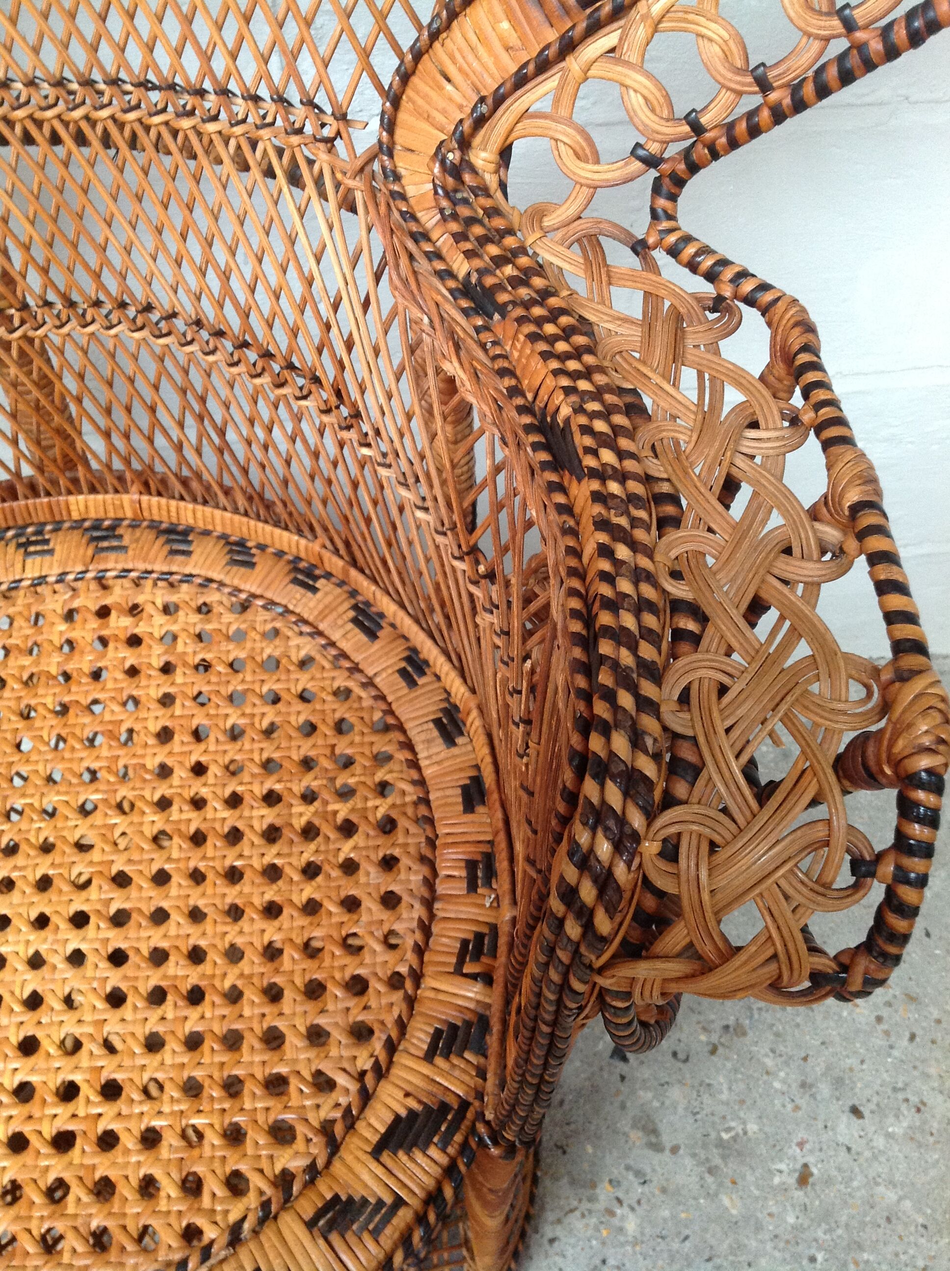 Armchair Emmanuelle rattan Kok House 1970