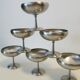 Set of six stainless steel ice cups from Letang-Rémy