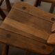 Brutalist Oak Dining Chairs Sculptural Backs by De Puydt, 1960s, Set of 4