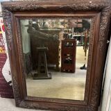 Large carved wooden mirror