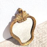 Small gilded mirror with pediment 1960
