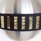 Vintage Space Age RVS Hanging Lamp with acrylic inserts, Mid Century Pendant