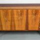 Violetta sideboard/chest of drawers in walnut and mahogany, Piotrkowskie Fabryki Mebli, Poland, 1960.