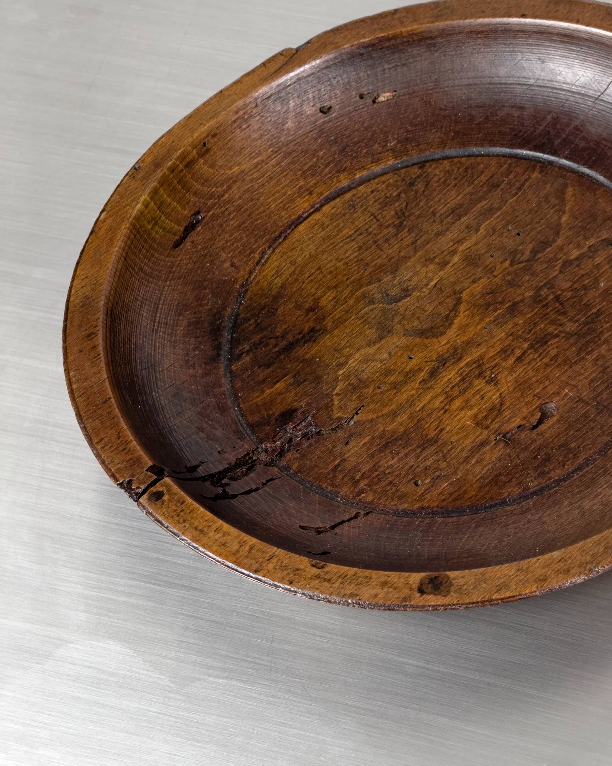 Vintage hand-carved wooden bowl