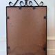 Art Deco black wrought iron wall mirror, Belgium, 1930s