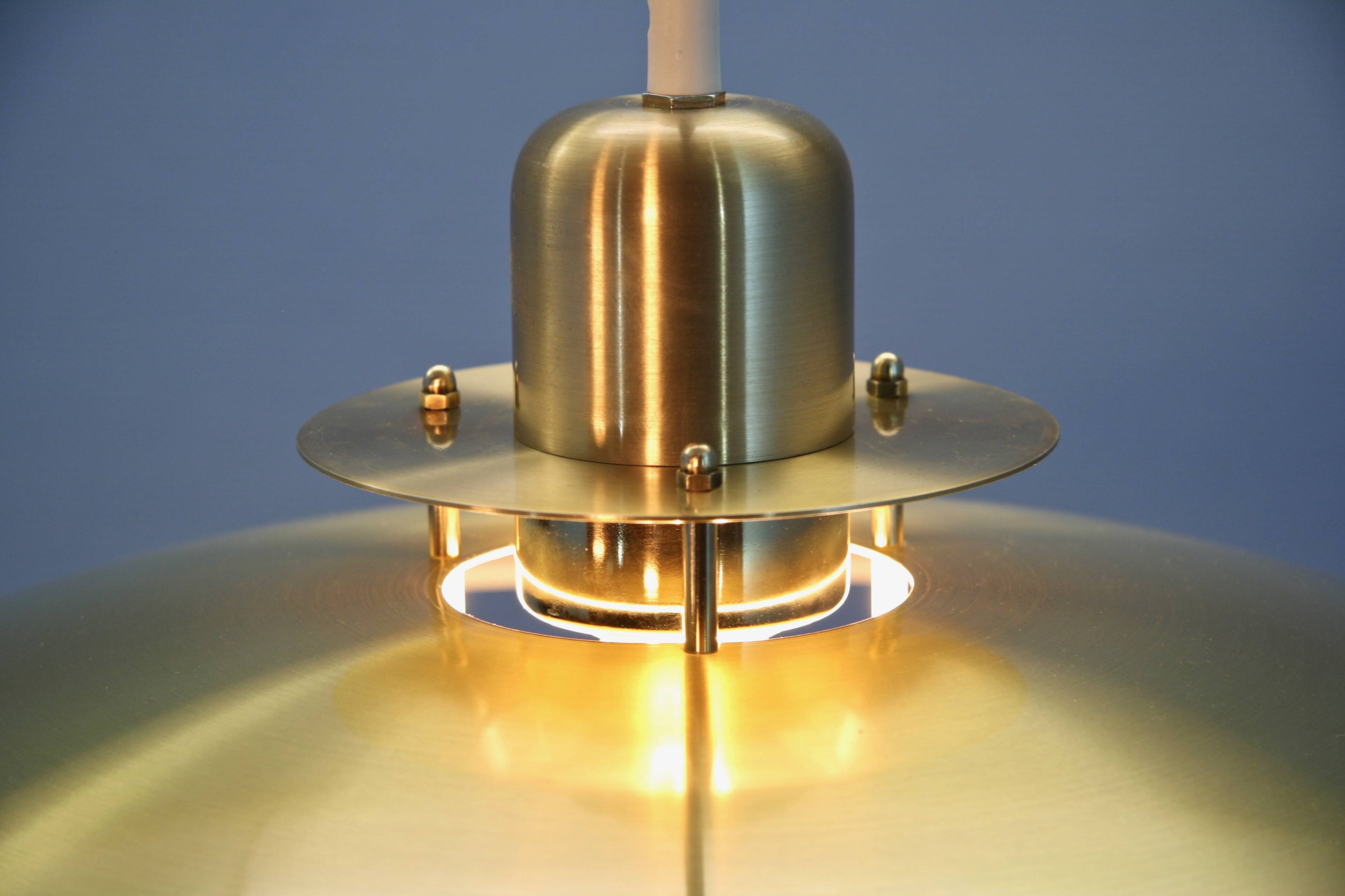 Danish hanging lamp in brass, 1980s