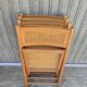 Serie de 4 chaises pliantes vintage italienne en cannage 1970s