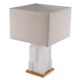 Pair of table lamps in alabaster and patinated brass