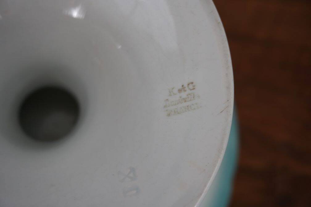 Old Keller and Guérin Luneville fruit bowl with floral decoration