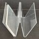 W magazine rack in plexiglass, France 1970s